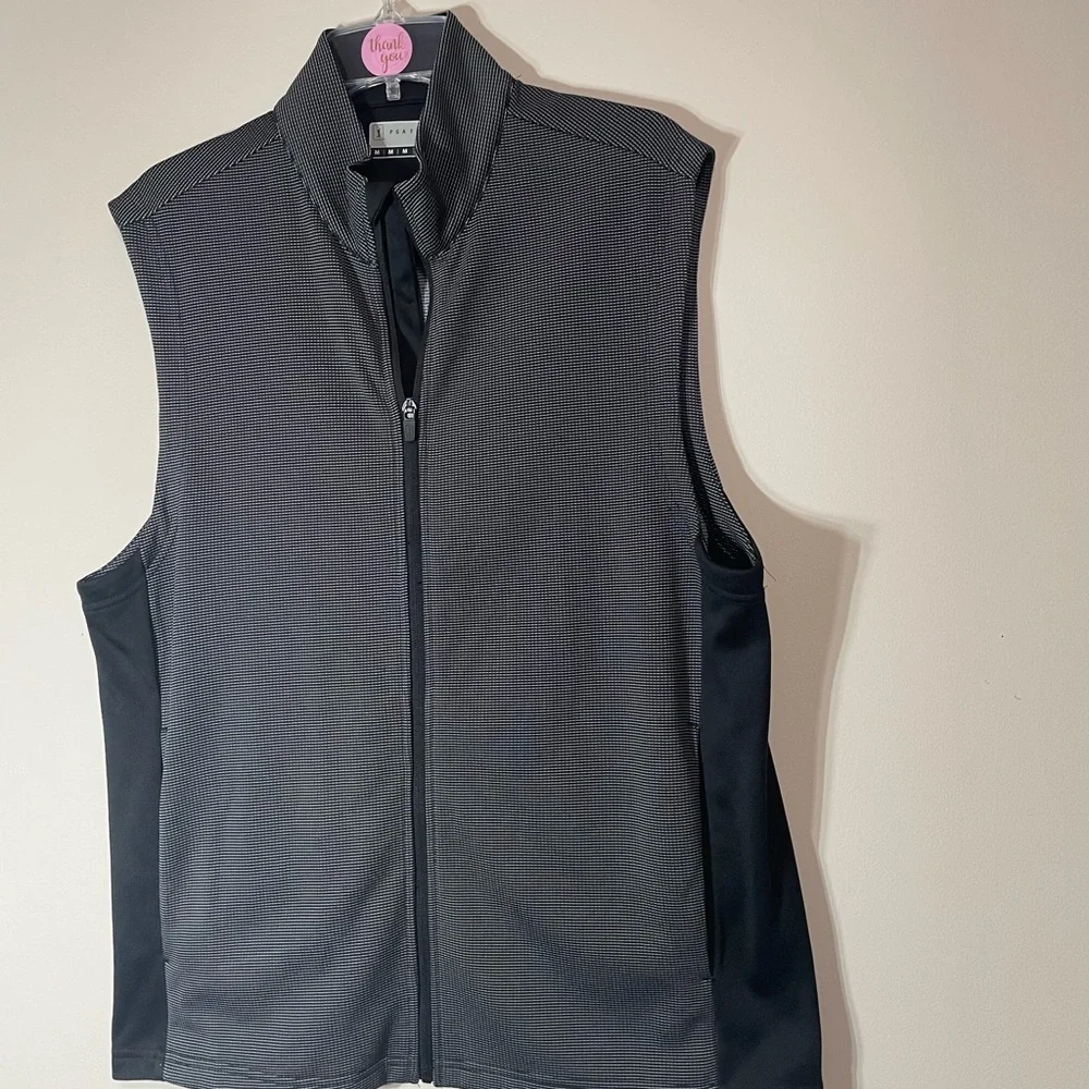 PGA Tour Men's Charcoal and‎ Black Vest~ Size Medium